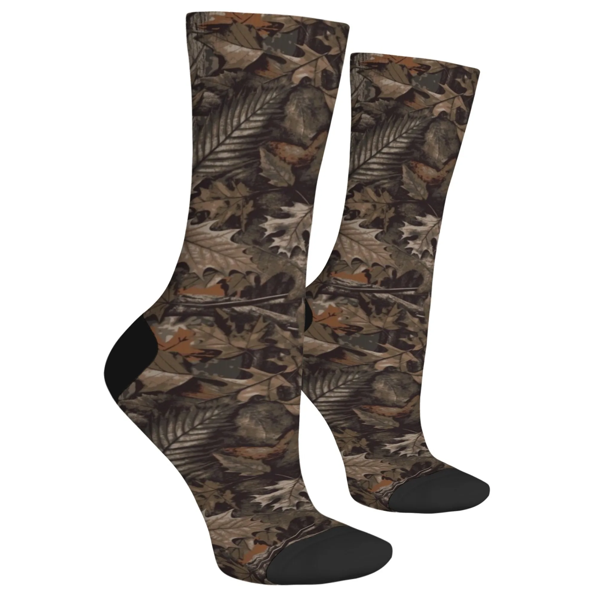 Forest Camouflage Men's Socks Retro Fashion Casual Socks Comfortable Breathable Non-slip Outdoor Sports Socks Novelty Party Gift