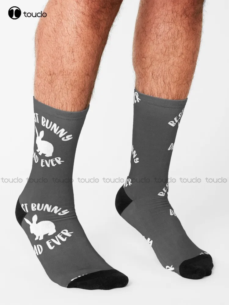 Best Bunny Dad Ever Bunny Lover Gifts For Dads Socks Kawaii Socks Personalized Custom Unisex Adult Teen Youth Socks New Popular