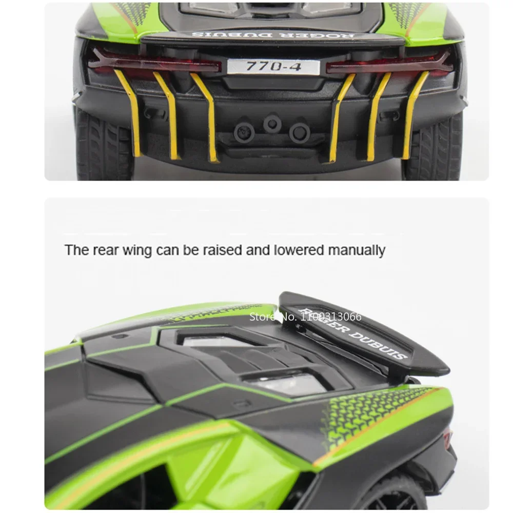 Coches de juguete de Metal LP770-4 a escala 1/32, modelo fundido a presión, rueda extraíble, coche deportivo, 3 puertas, puede abrir, vehículo, regalo de cumpleaños para novio