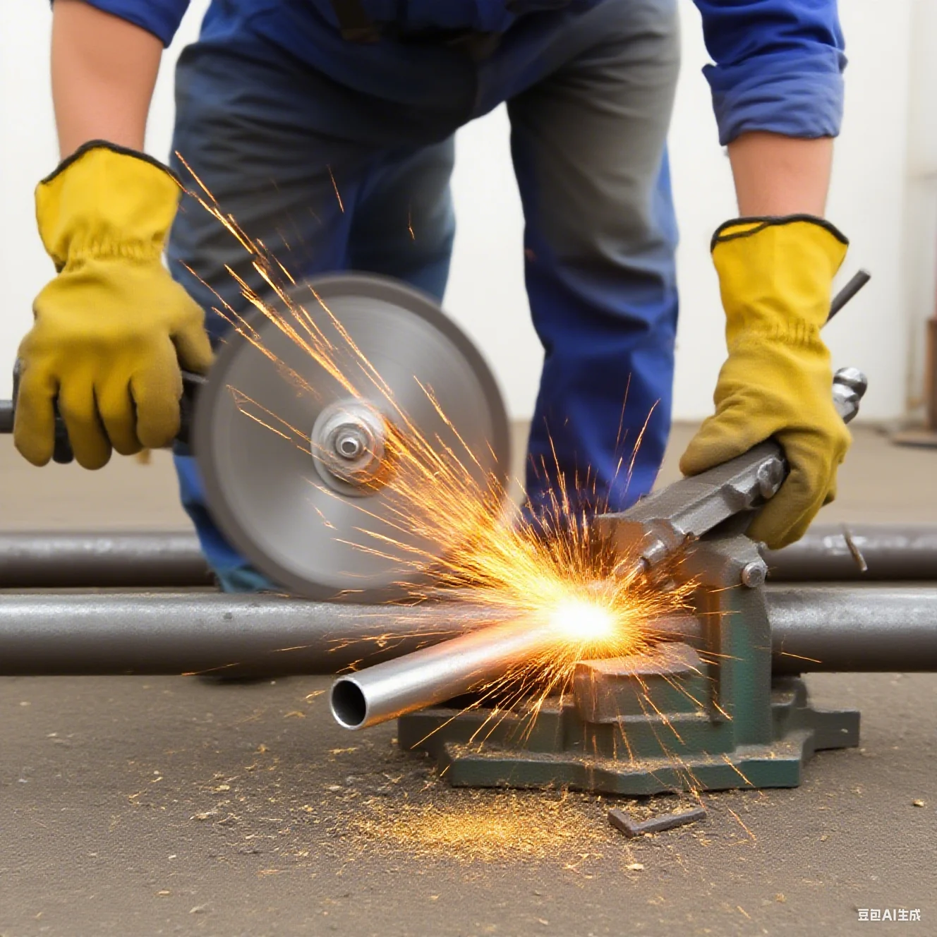 Winter Welding Gloves Thermal Lined Cowhide Leather Gloves, Anti-Puncture, Thickened Coldproof Work Gloves  Labor & Handling