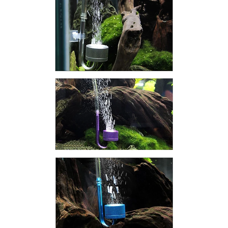 High Quality Silver/Purple/Blue Aquarium CO2 Atomizer System Diffuser Fish Tank Aquatic Water Plant Carbon Dioxide Atomizer