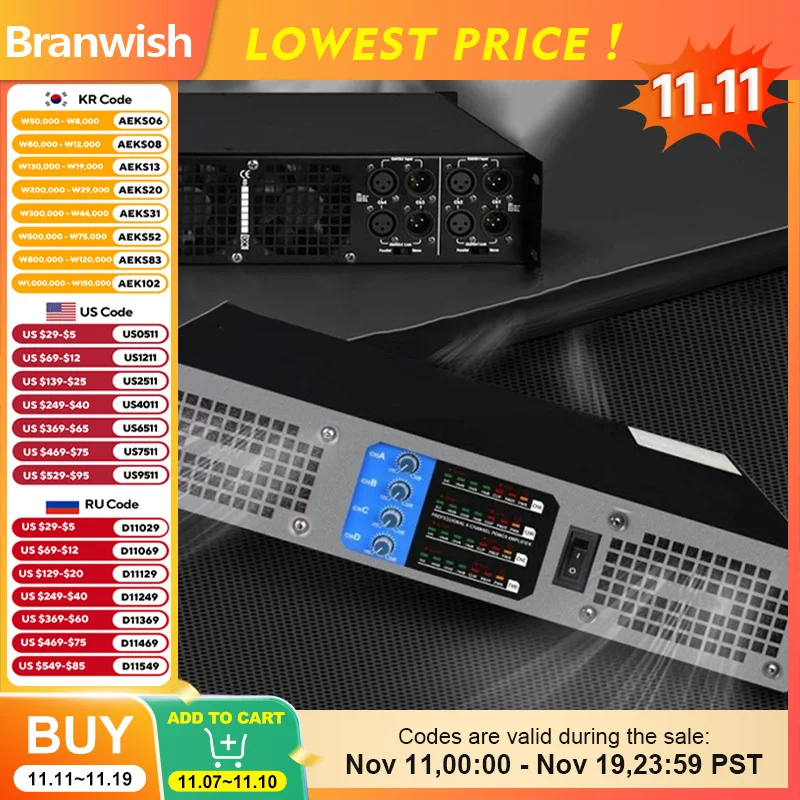 250-600 واط مكبر صوت 2 قناة أمبير 4-8Ω أمبير SNR105dB HiFi مكبرات الصوت XLR معدات الصوت لاستوديو المسرح المنزلي DJ المرحلة #1