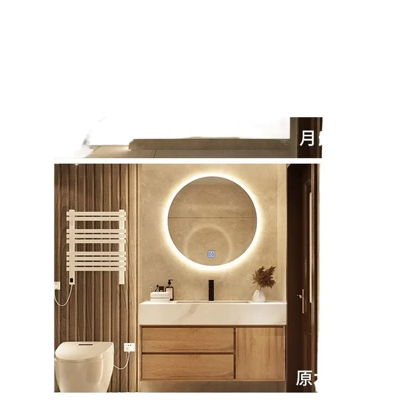 Modern Bathroom Vanity Set with Integrated Sintered Stone Sink Wall Mounted Washbasin Cabinet Combo for Home