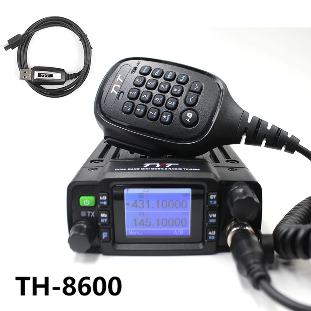 

TYT TH-8600 Mini Car Mobile Radio 25W VHF 136-174Mhz & UHF 400-470Mhz 200CH Ham Radio Station Walkie Talkie TH8600