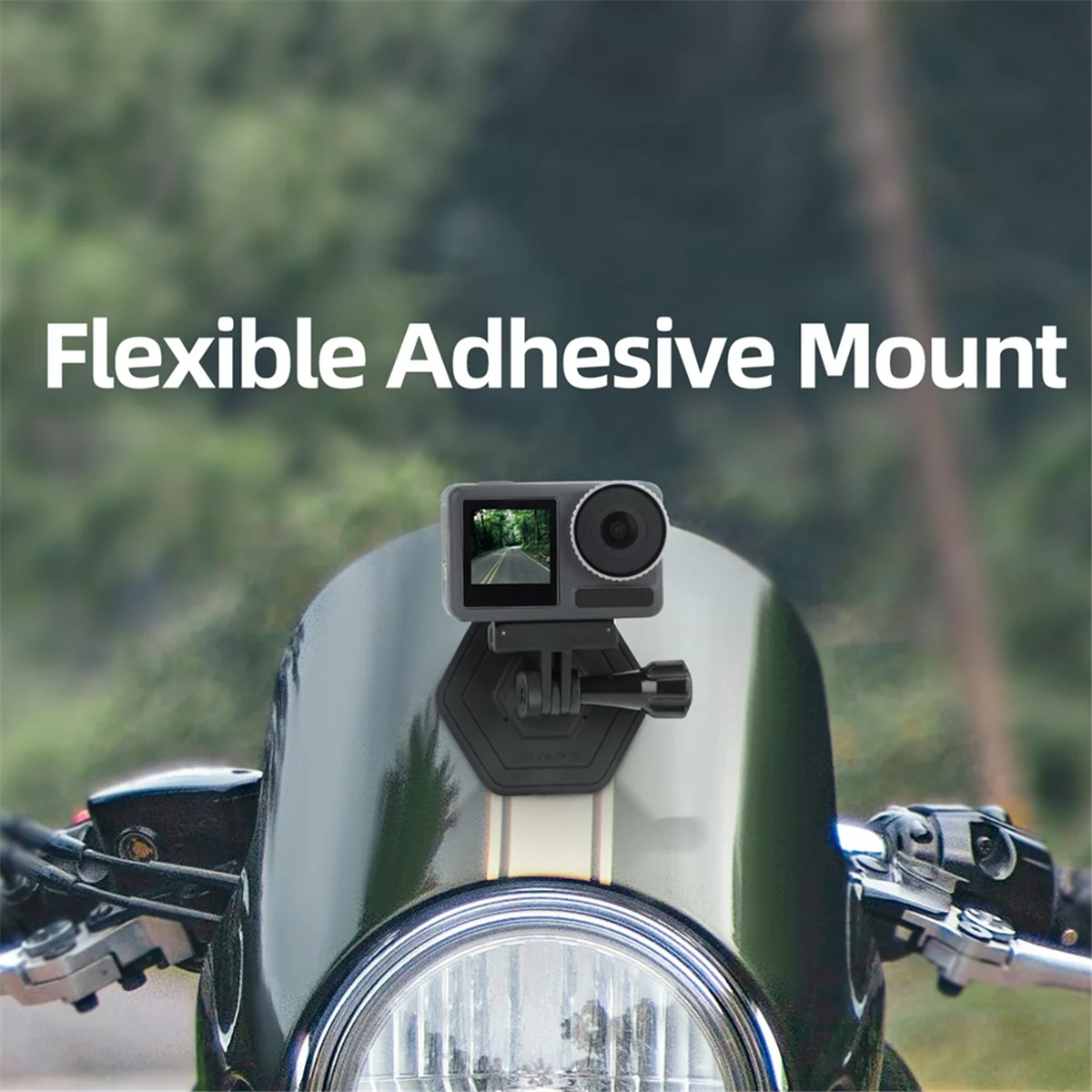 Suporte de base para ACTION 4/GO3 Base adesiva flexível para montagens de capacete curvo-TCE