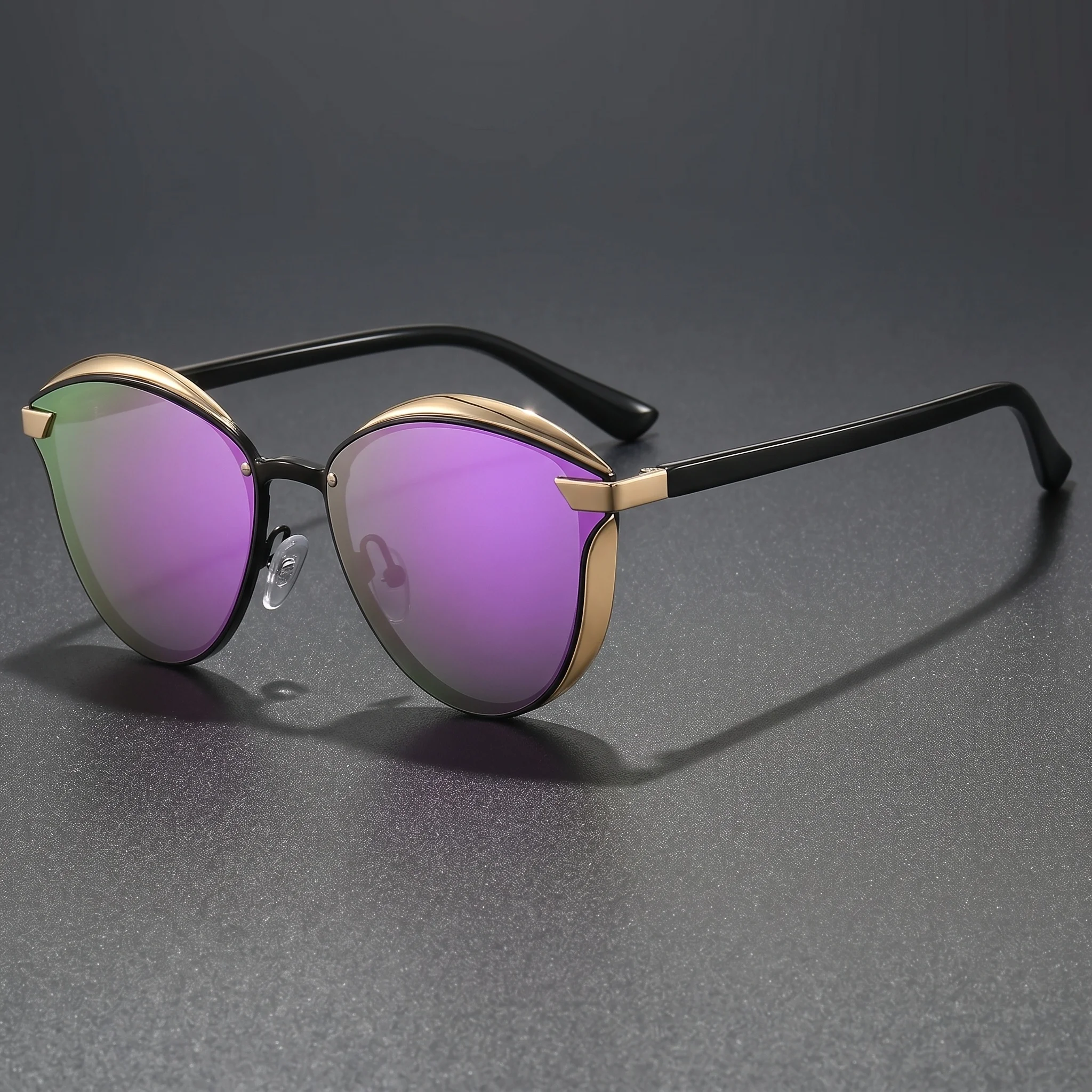 1 Pair of New European and American Style Women's Fashionable Classic Large-Frame Cat-Eye Street Style Luxury Sunglasses, Wide-Rim Design, Suitable for Various Activities, Full-Frame Glasses Style, Everyday Casual Sunglasses