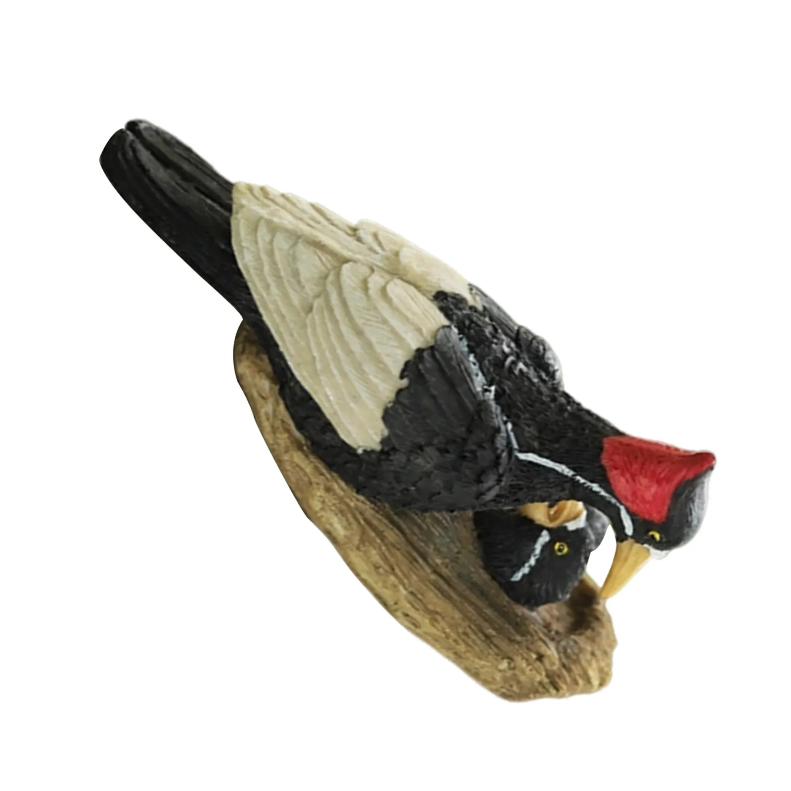 Realistic Woodpecker Resin Hanging Ornament Lightweight Weather Resistant Garden Bird Decor Simulation for Trees Patios