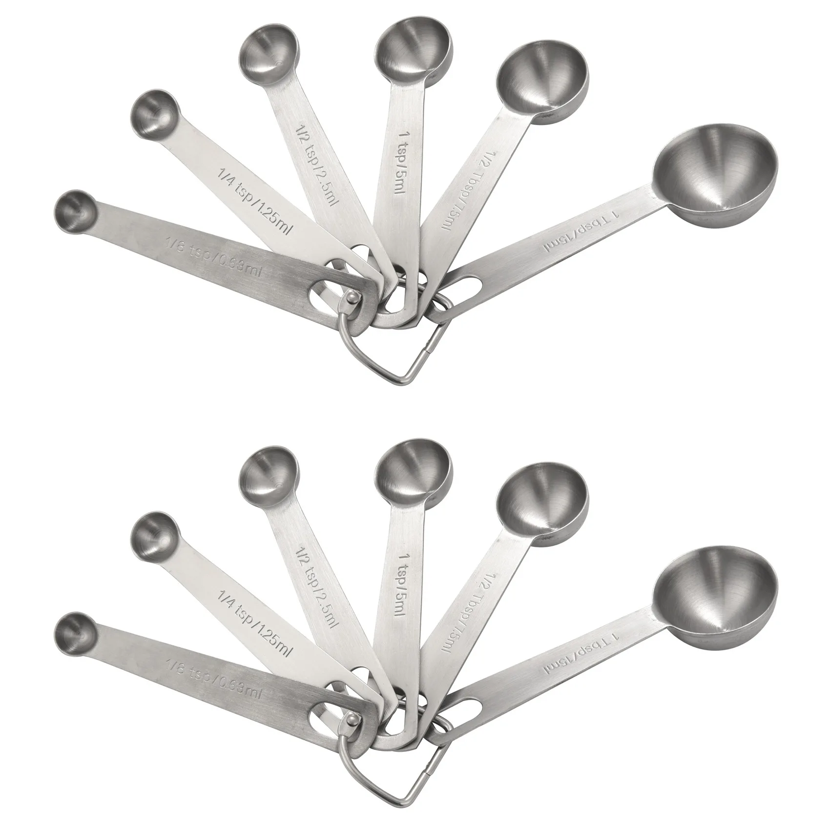 ABVJ-12X Measuring Spoons, Stainless Steel Measuring Spoons Cups Set, Small Tablespoon With Metric And US Measurements