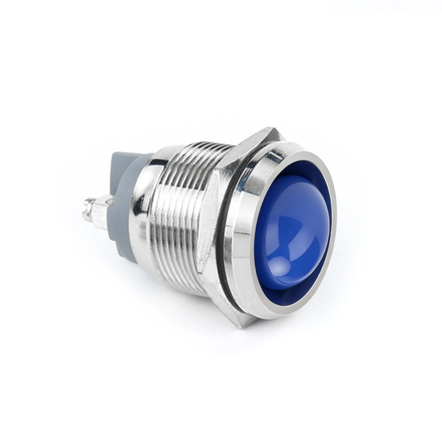 ABILKEEN 10PCS 22MM Domed Head Metal Indicator Light High Brightness LED Light Signal Pilot Lamp AC/DC 3-6V 12-24V 110V 220V