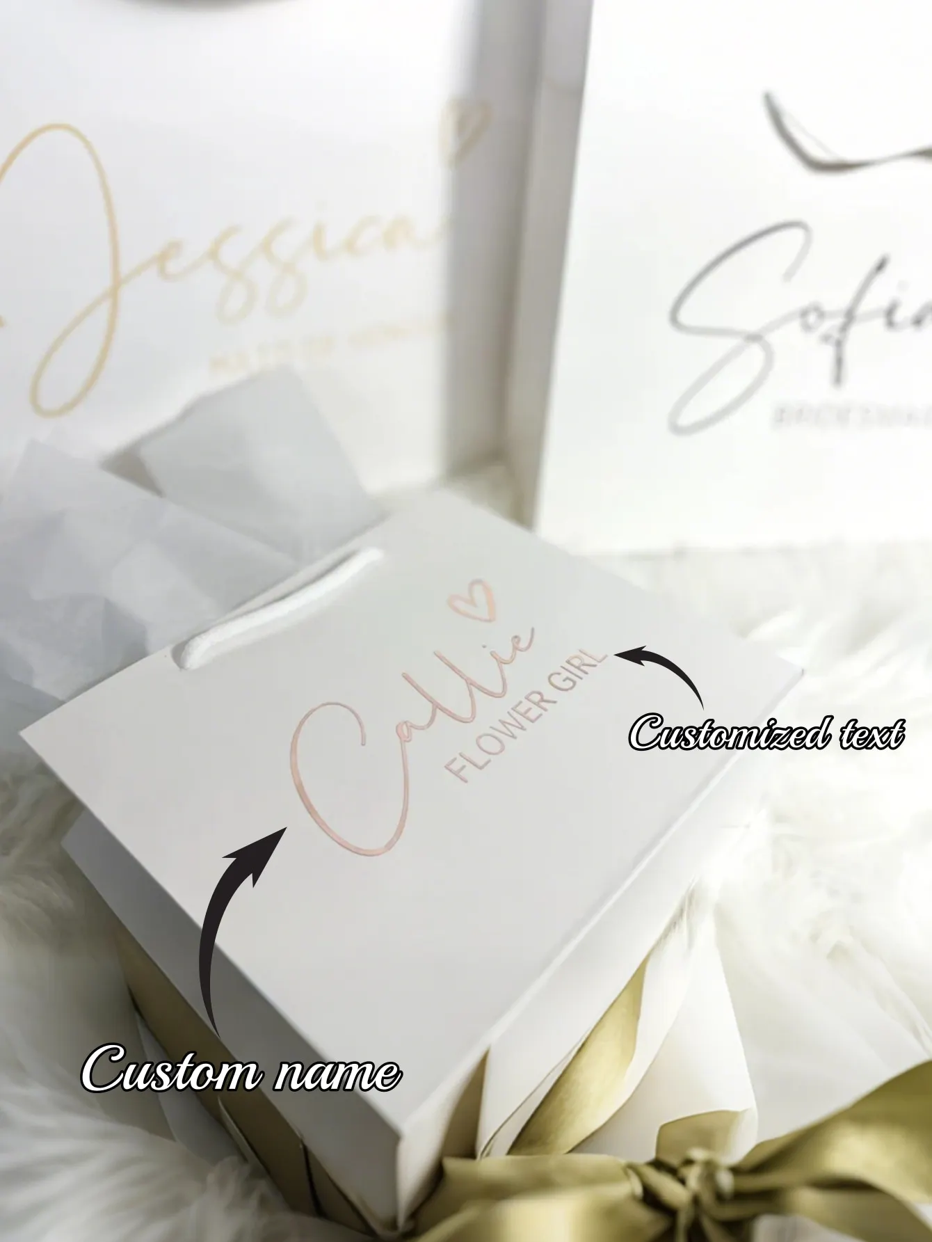 Custom Groomsmen And Bridesmaids Wedding Party Gift Bags High Quality Tote Bachelor Party Birthday Anniversary Custom Gift Bags