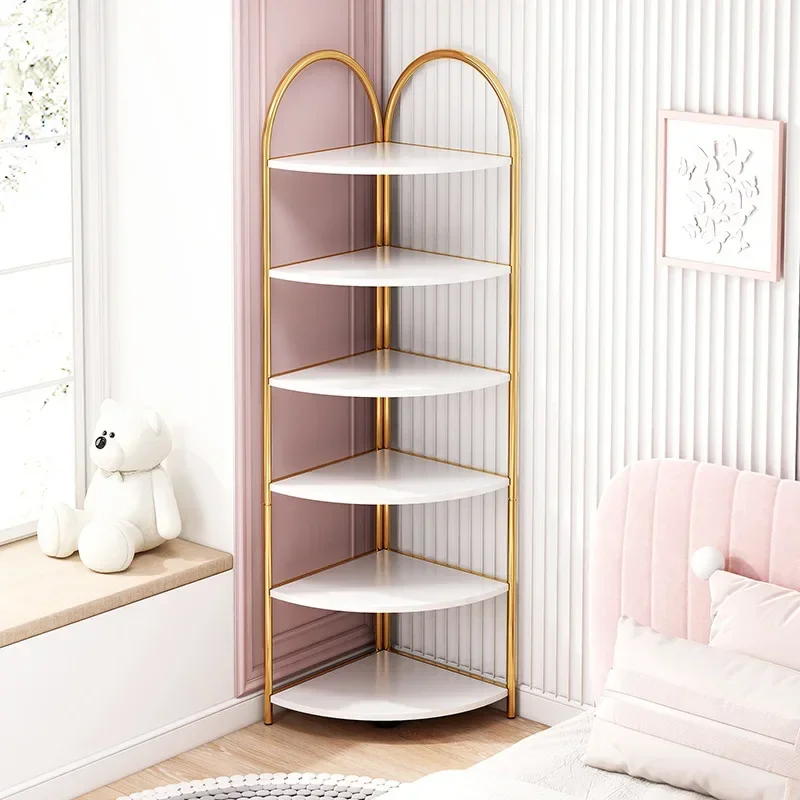 

6 Tiers Bookshelf and Bookcase Open Storage Book Shelves for Living Room Bedroom, Gold Etagere Storage Shelves Display Shelf