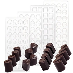 4 Designs Oval Trigon Square Round Cylinder Shape Polycarbonate Chocolate Cube Mold Candy Ice Cube Sugarcraft Maker DIY Baking