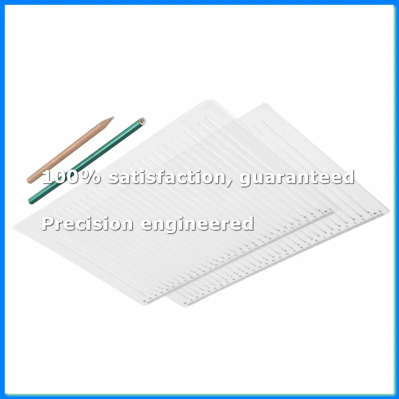 2 Pcs Plastic Straight Line Stencil Template for Journaling Spacing Line Lettering Guide 11 Inch Scale Writing Ruler-A69M