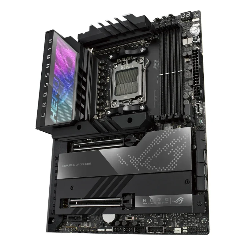 ASUS ROG CROSSHAIR X670E HERO, Socket AM5 LGA 1718 AMD Ryzen 7000 Gaming Motherboard WiFi 6E 18+2 Power Stages PCIe 5.0 DDR5 view 4