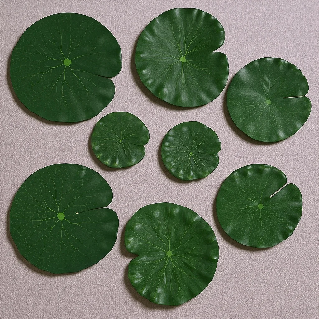 

8Pcs Simulated Lotus Leaf Decorative Pond Plants Wear-Resistant Artificial Lily Pads Pond Accessory Outdoor Indoor