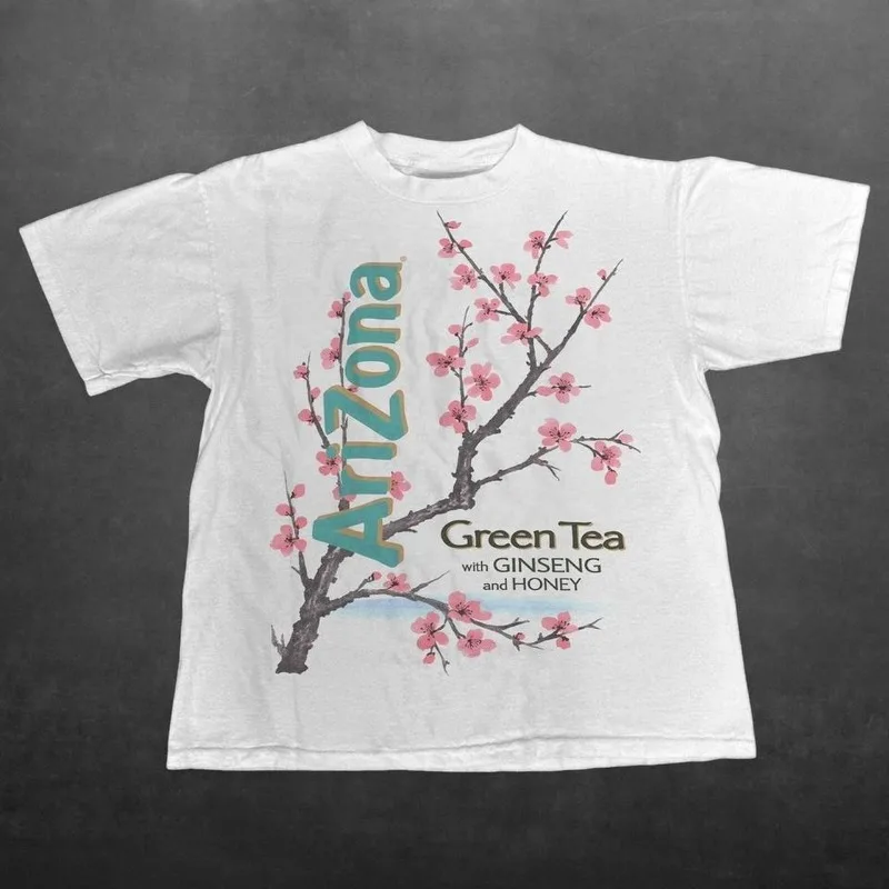 Vintage Y2K Cherry Blossom Printed T-shirt for Women, Y2K Summer New Collection, Unisex Casual Top