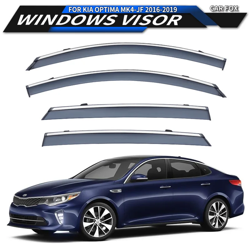 For KIA Optima 2011-2019 Car Window Visor Awning Shelters Windshield Side Window Rain Sun Shade Auto Accessories Car Styling