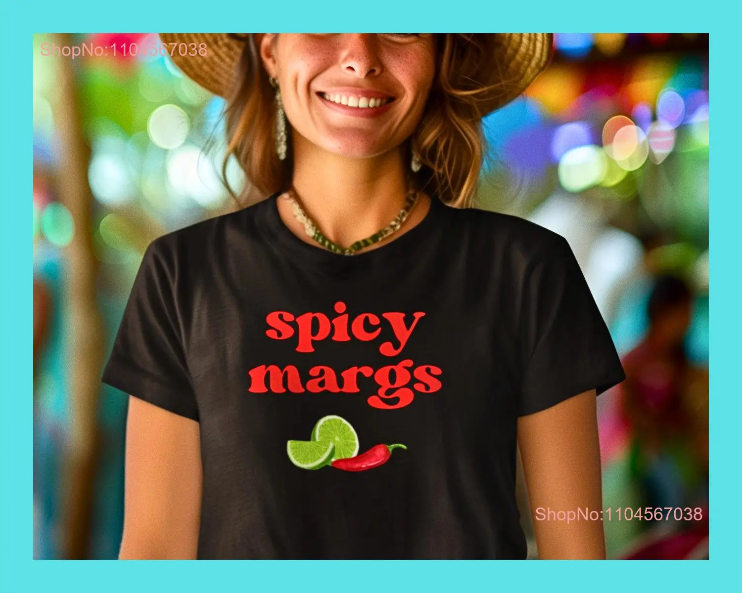 Picante Margs Cinco De Mayo camiseta Fiesta Margaritas Tacos y comida divertida Margarita amante Marg mangas largas o cortas