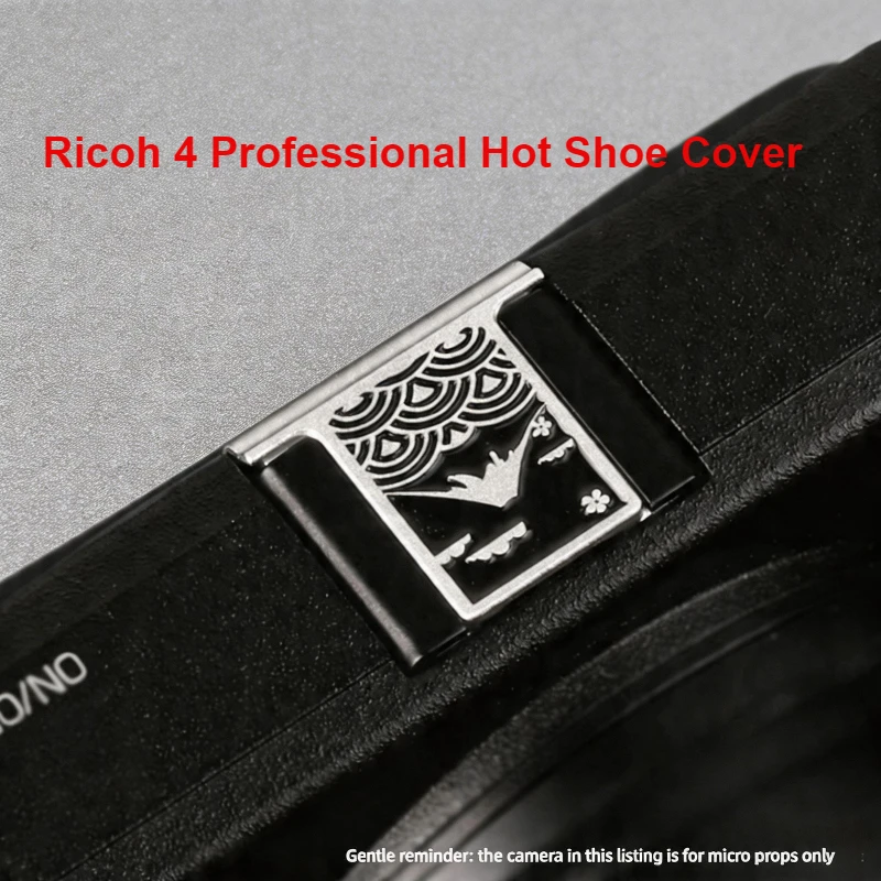 Metal Hot Shoe Cover for Ricoh GR4 GR IV Camera Dust Cap Creative Pattern Hot Shoe Protector Cap Photography Accessories