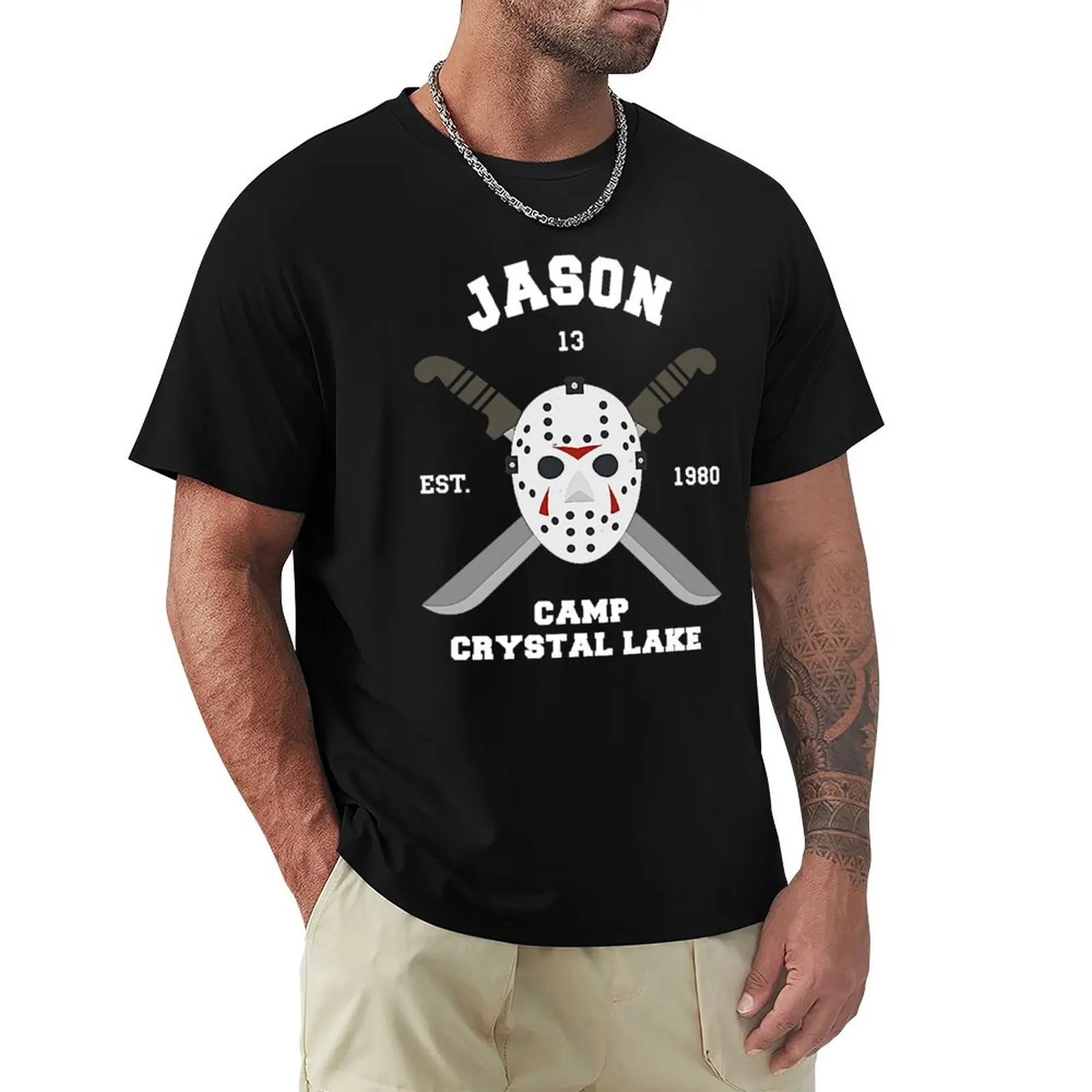 J Voorhees - Crystal Lake T-Shirt vintage clothes graphic t shirts vintage summer top mens designer clothes