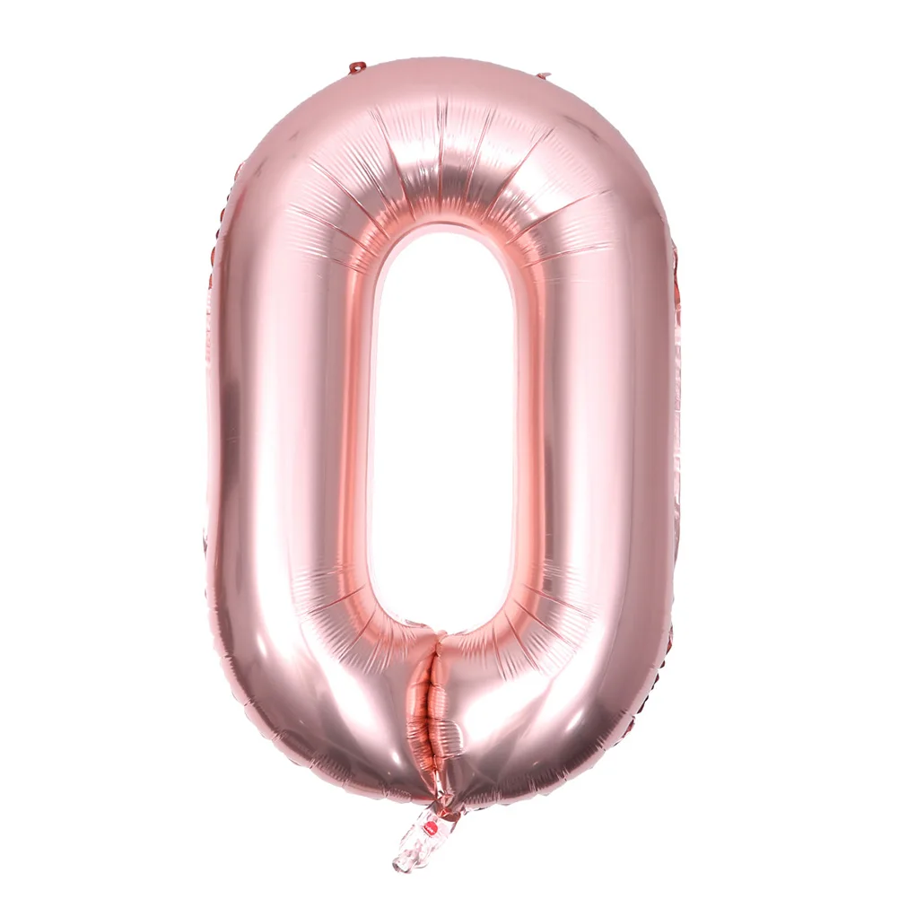 

21 Inch Rose Gold Foil Balloon Party Decorations Birthday Wedding Jumbo Aluminum Number Balloons Reusable Photo Props Event