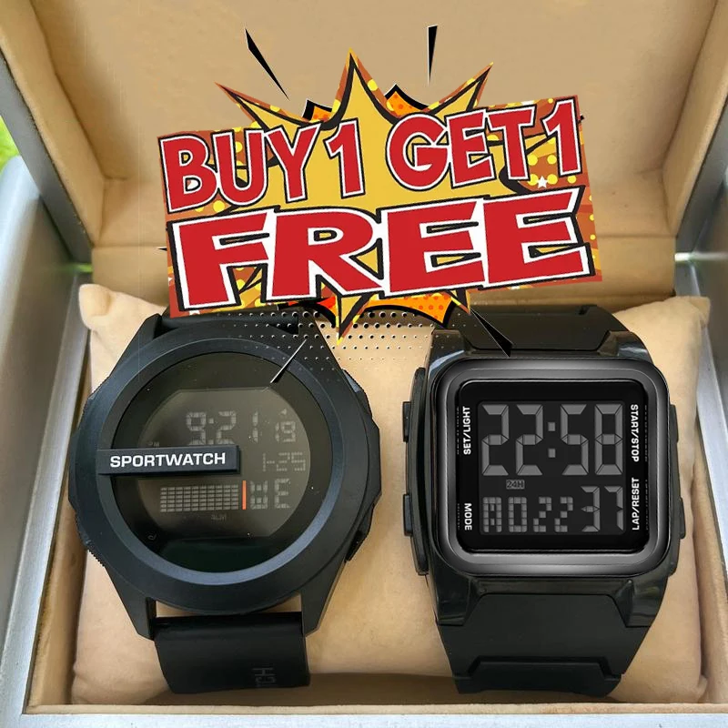 

Купите 1, получите 1 электронные часы для мужчин, водонепроницаемые светодиодные часы Reloj Deportivo Hombre, бесплатная доставка