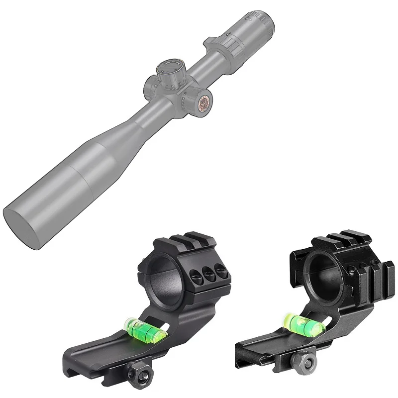 Two Pcs Tactical Hunting Scope Attachments 25.4mm/30mm Cantilever Mounts Flashlights Bubble Level For Picatinny Rail