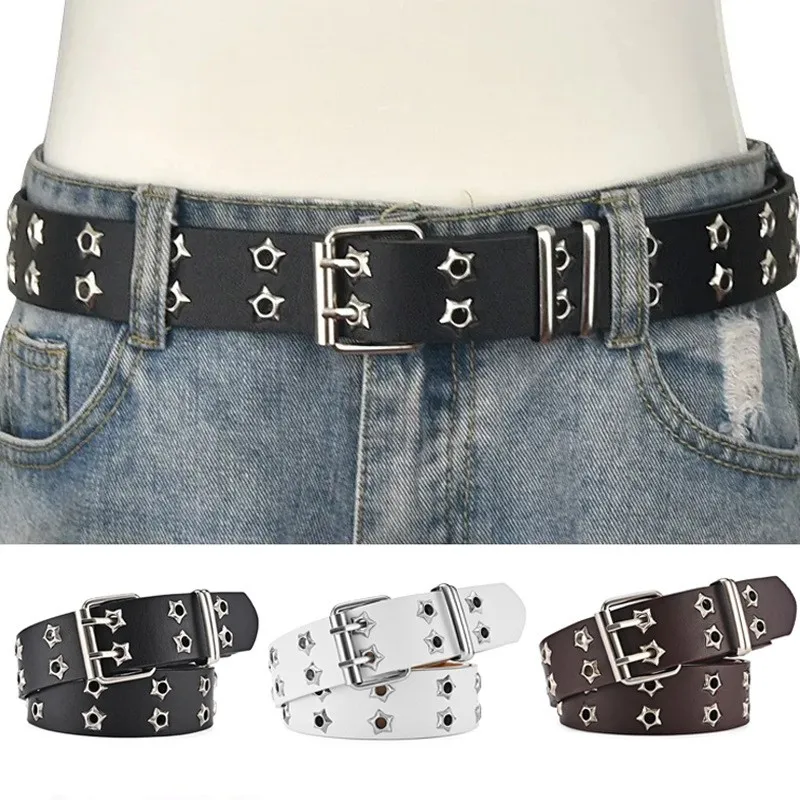 Neuer Herren-Gürtel mit Metall-Dornschließe, trendiger, lässiger, minimalistischer Taillengürtel, vielseitige Dornschließen-Dekoration, Jeansgürtel für Damen
