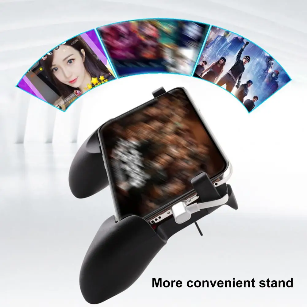 Mobile Phone Holder Non-slip Stretch Function Four-finger Linkage Bracket ABS Cell Phone Game Joystick Stand for Live Streaming image 4
