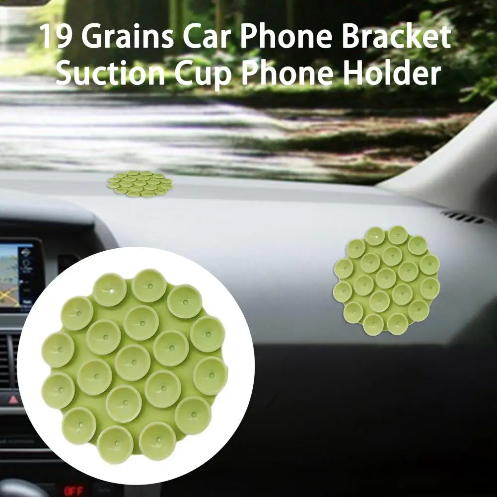 ที่วางโทรศัพท์ในรถปฏิบัติดูดถ้วย19เม็ดเดี่ยวด้านข้างรถ Universal Suction Cup ผู้ถือโทรศัพท์