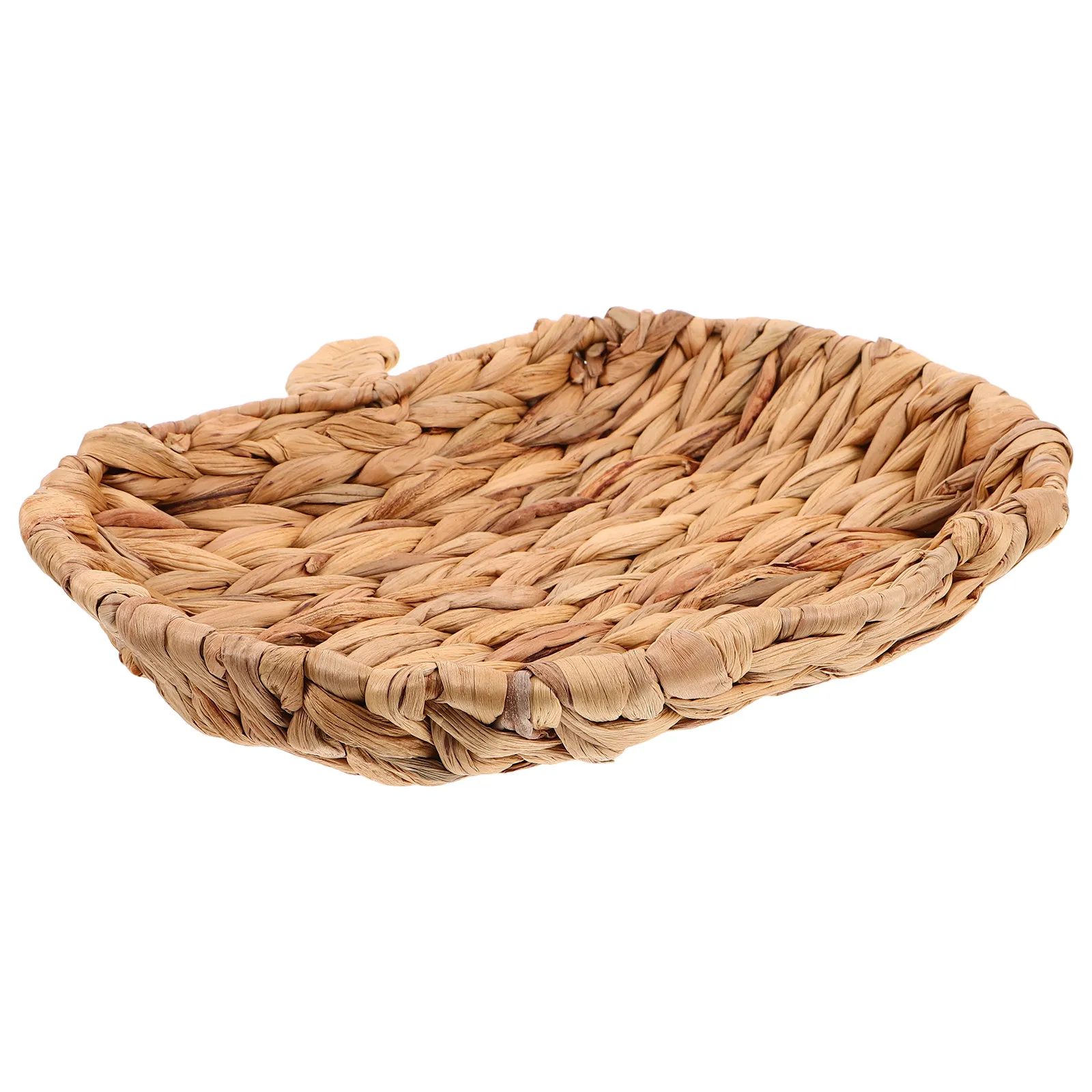 Apple Shaped Woven Storage Tray Decorative Tray for Kitchen Counter Coffee Table Desktop Sundries Organizer Tabletop Ornament