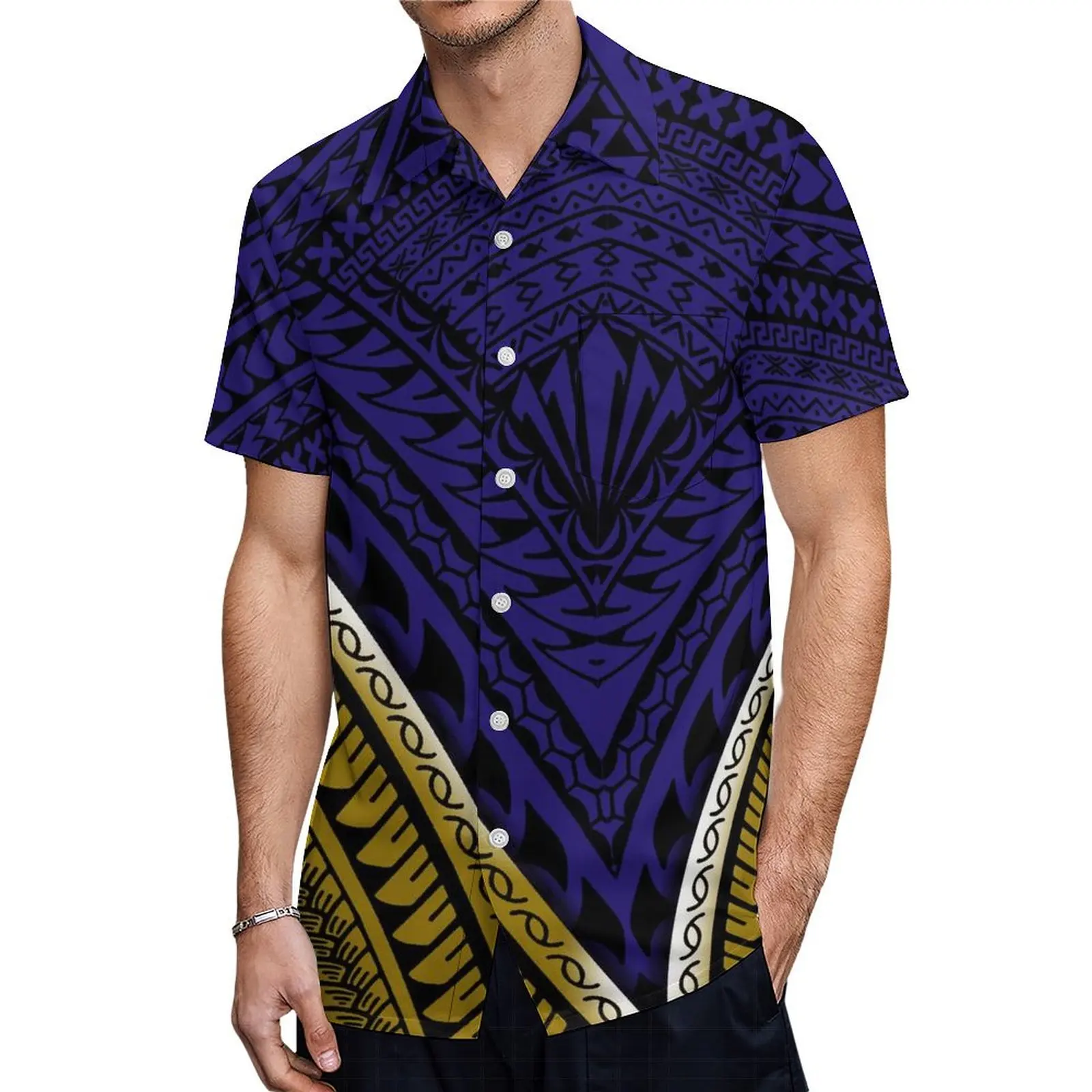 Slanke Vissenstaartjurk Met Lange Mouwen Polynesische Dameskleding Fiji Aloha Heren Overhemd Hawaiiaanse Stamcoupleswear