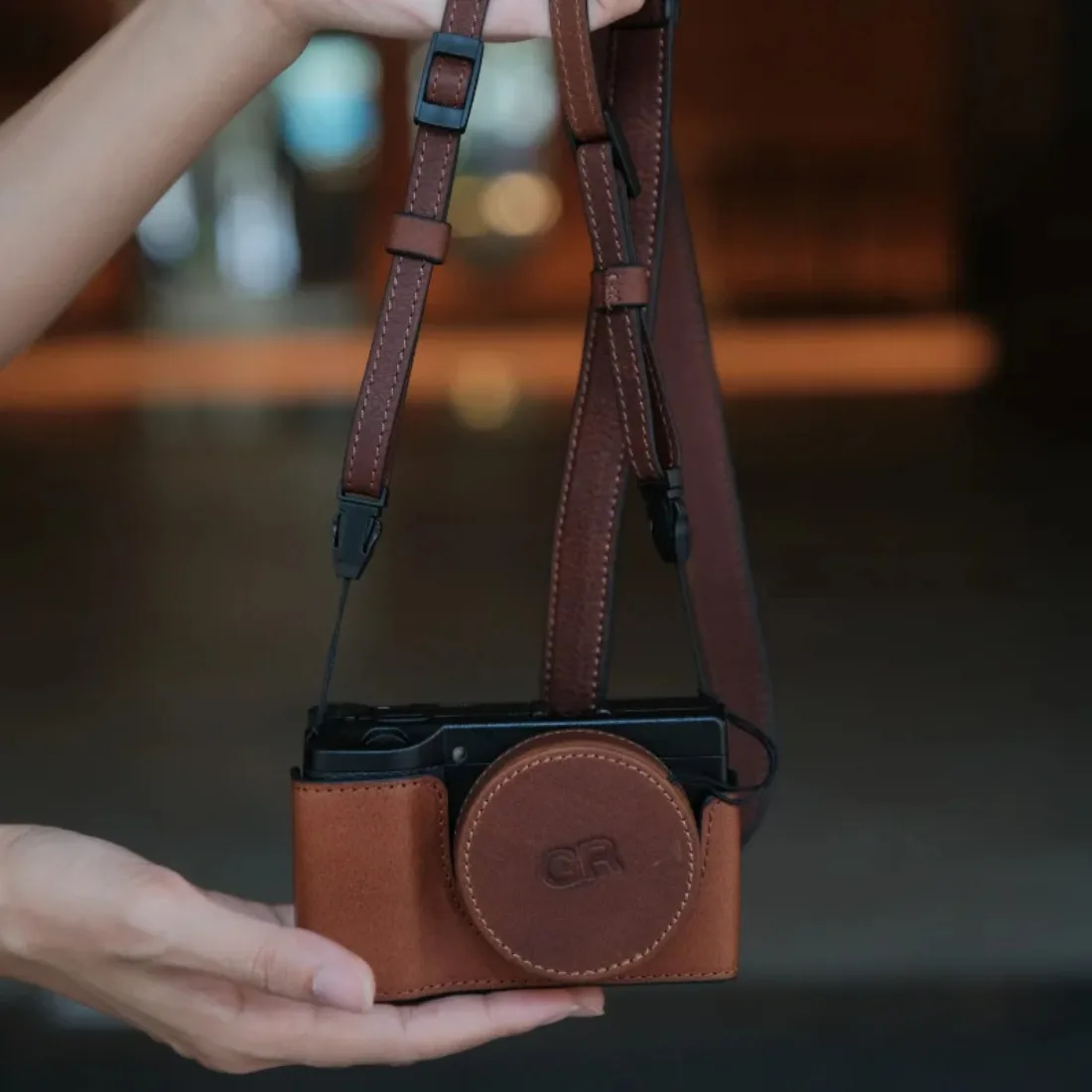 Ricoh GR3 GR3X Real Leather Studio Fotográfico Горячий Башмак 용 수제 정품 카메라 케이스 가방 보호 슬리브 커버베이스