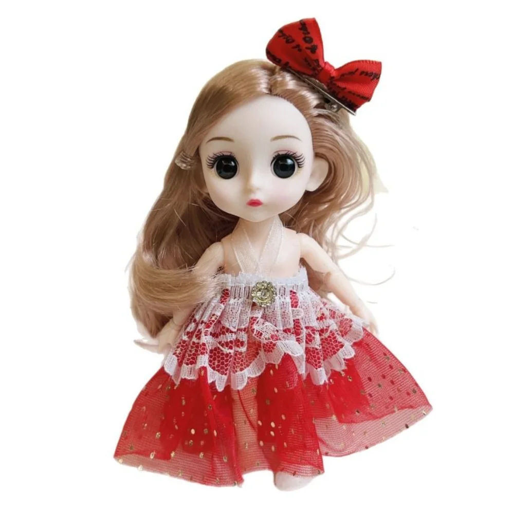 

Имитация подвижных суставов BJD кукла с одеждой, обувью, реалистичная мини-кукла для девочек Kawaii, 17 см, подвижные суставы, мини-кукла для девочек