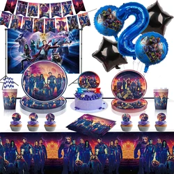 Guardians of the Galaxy vol 3 Birthday Party Decoration Groot Star-Lord Party Supplies Tablecloth Cups Balloons 9inch Plates Toy