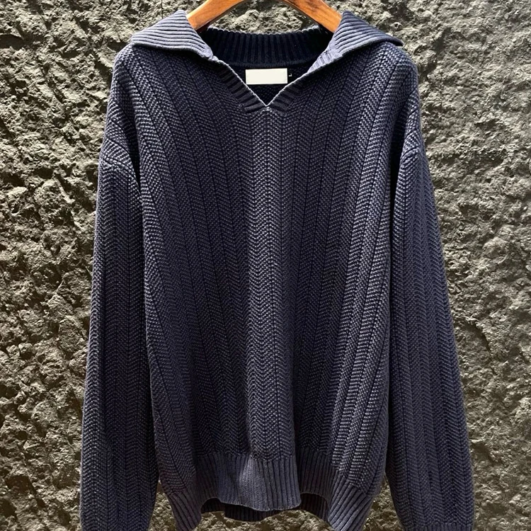 

BC Италия Повседневная трикотажная рубашка ПОЛО с V-образными лацканами и длинными рукавами