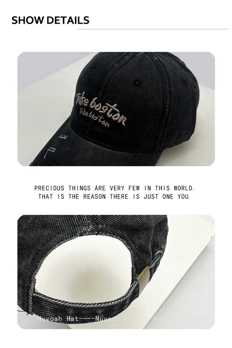 Neue Herren- und Damen-Baseballkappen mit Retro-3D-Buchstaben-Stickerei, Sonnenschutz, Verschiedene Stile, Vielseitige Schirmmützen, Street-Fashion Ins – Detail 3