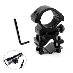 Universal Metal Rail Clip 25mm Ring 20mm Rail Gun Mount Tactical Flashlight Laser Torch Bracket For 501B C8 Hunting Flash Light