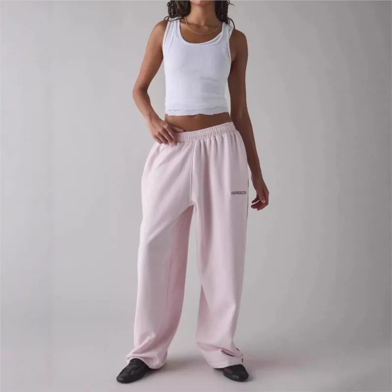 2025 autumn winter Casual pants woman clothing sports pantalones Commuting Straight trousers Homewear Solid color simple style