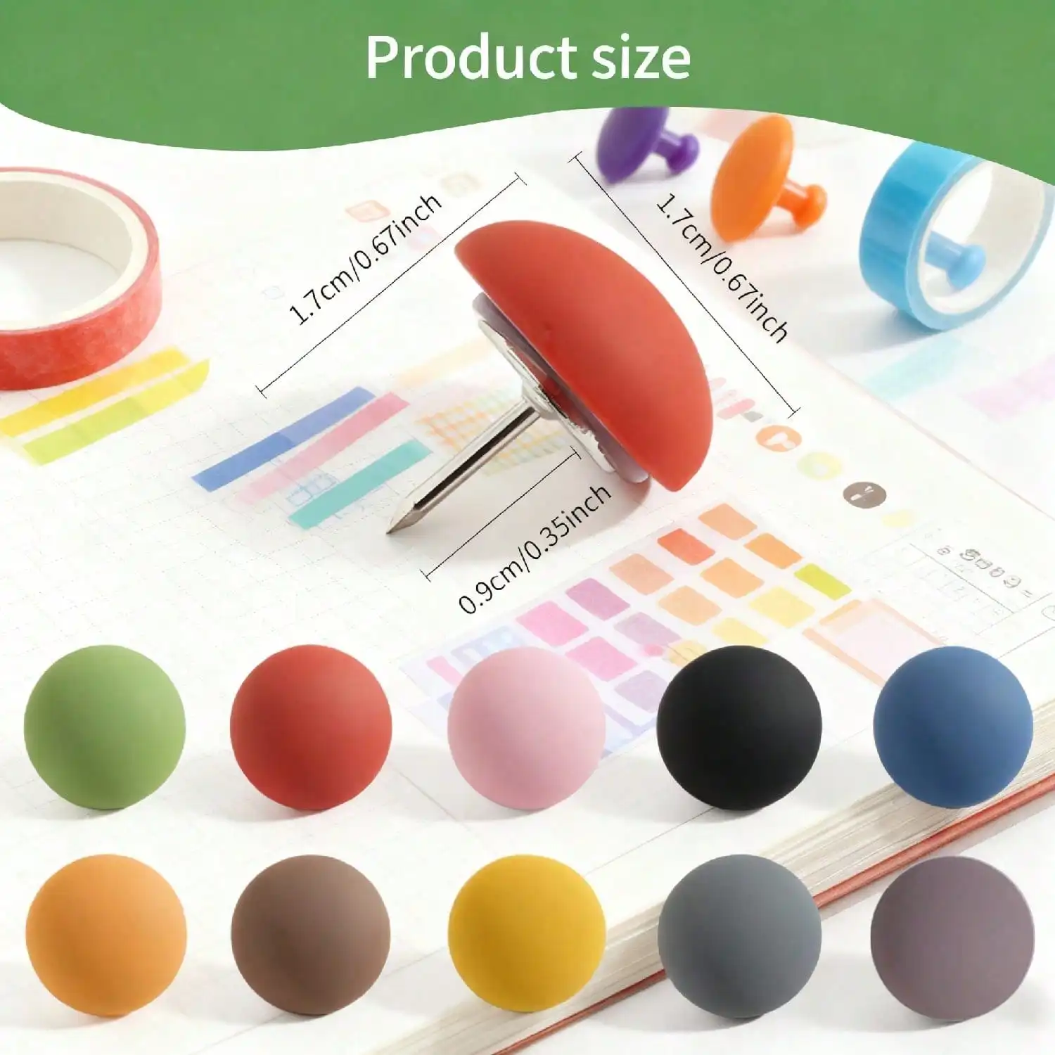 30pcs Morandi Push Pins, 10 Mixed Color Thumbtacks for Cork Bulletin Boards, Decor for Classroom, Home & Office