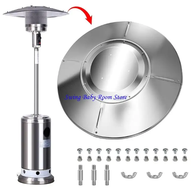 K1AD فناء سخان السخان العاكس درع الألومنيوم العاكس العاكس أعلى درع لبروبان في الهواء الطلق سخان القبة استبدال جزء