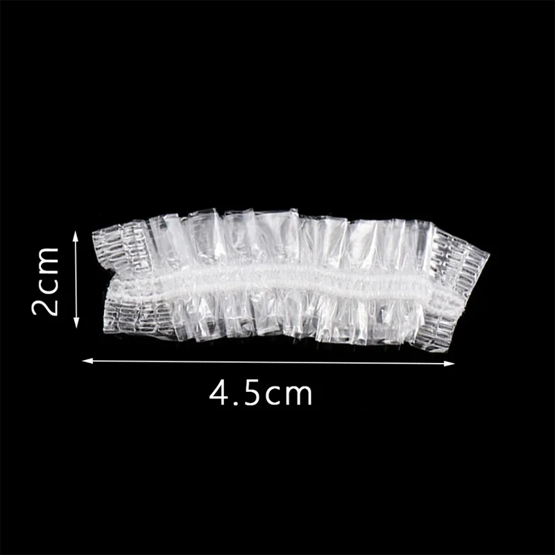 100Pcs Transparent Disposable Ear Cover Waterproof One-off Earmuffs Ear Protector Caps Plastic Bag Bath Shower Hair Dyeing Tool