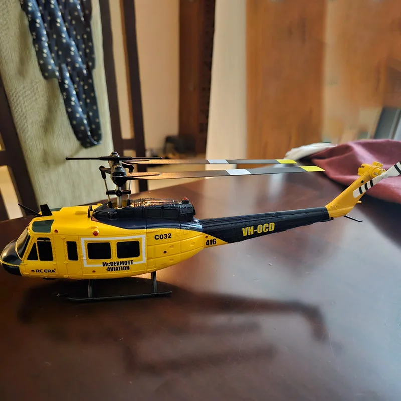 NULA RC ERA C032 UH-1 Huey RC Hélicoptère, Gyro 6 axes 1:48 6CH sans balais Flybarless télécommandé avec vol inversé 3D et positionnement de flux