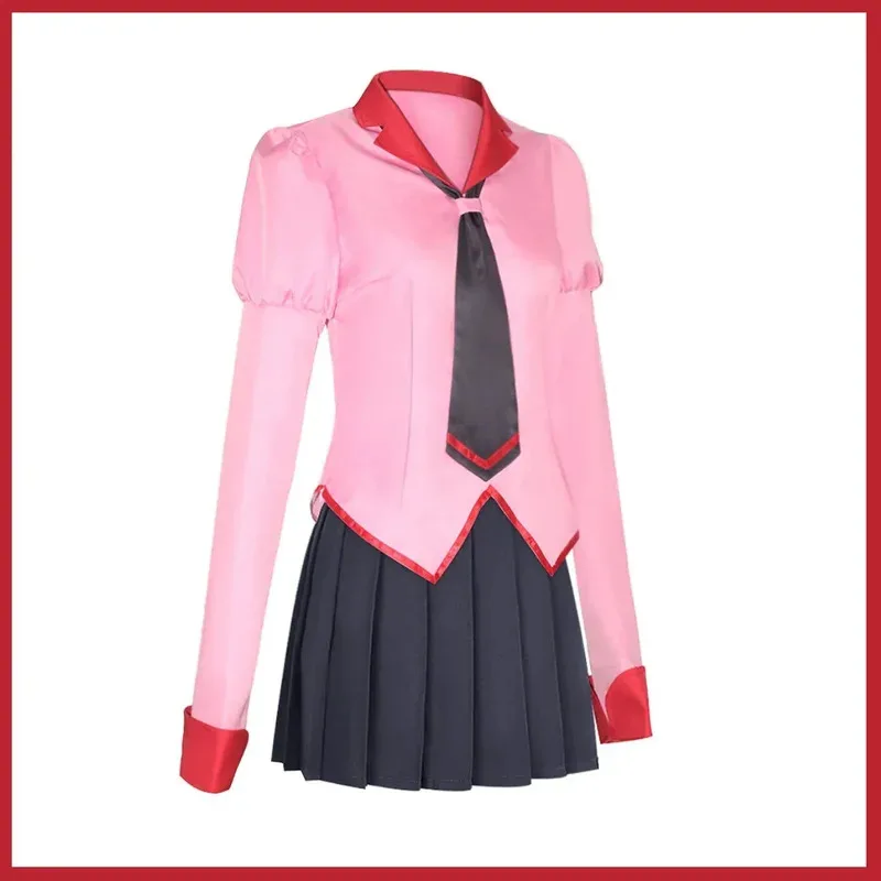 Disfraz de Cosplay de la serie Monogatari Oshino Ougi, Owarimonogatari, uniforme escolar japonés de manga larga Jk, peluca, traje Sexy para mujer