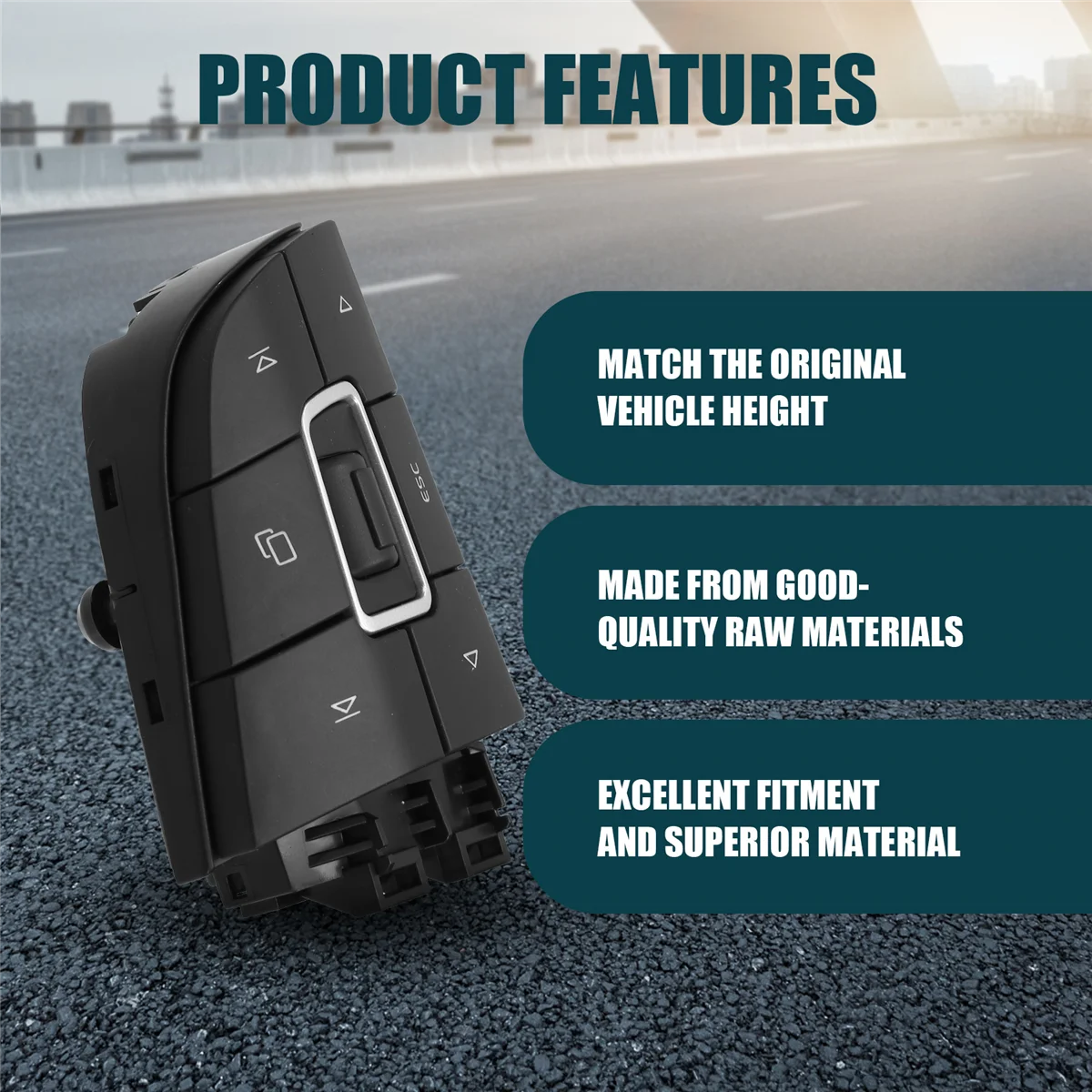 # مفتاح قائمة التحكم متعدد الوظائف للشاحنات 675P 22629276 الحق لشاحنات فولفو FM/FH 2005-2012 الولايات المتحدة (أسود) #2