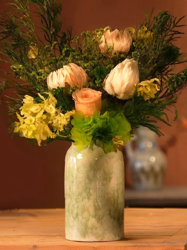 

Simple Ceramic Vase Kiln Changed To New Chinese-style Hydroponics Living Room Flower Arrangement Decoration Ornament Vases