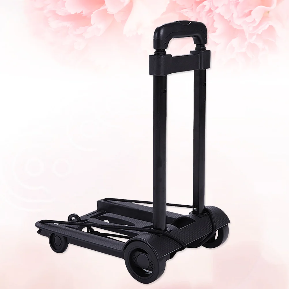 Utility Cart with Wheels Foldable Collapsible Luggage Dolly Cart Portable Fold Dolly for Travel Moving and Office Use