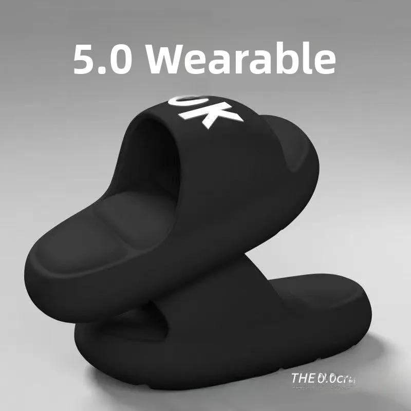 

Comfortable Ultra Lightweight Soft Elastic Thi Bot Indoor Slippers Men's Letter Sle Outdoor Wear Sandals New Bathing A...