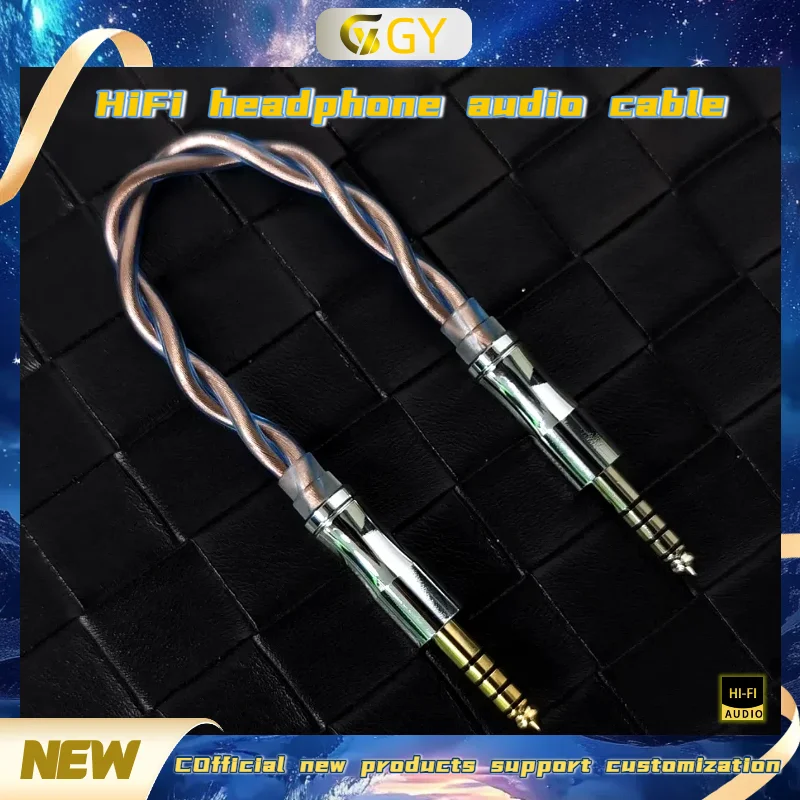 

GYHIFI-earphone cord/gold plated 4.4mm balanced to rhodium plated 4.4mm balanced