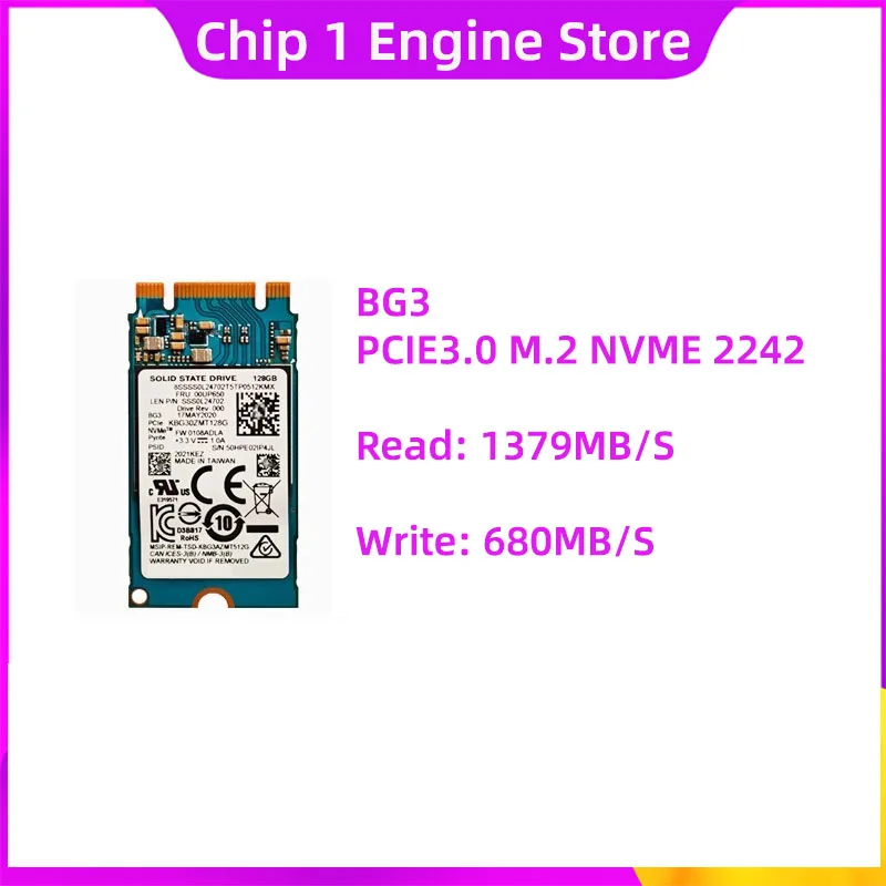 

BG3 128G 2242 M.2 PCIE m2 SSD solid state drive PCIE NVME 3.0X2 Internal applied to Toshiba KIOXIA Memory